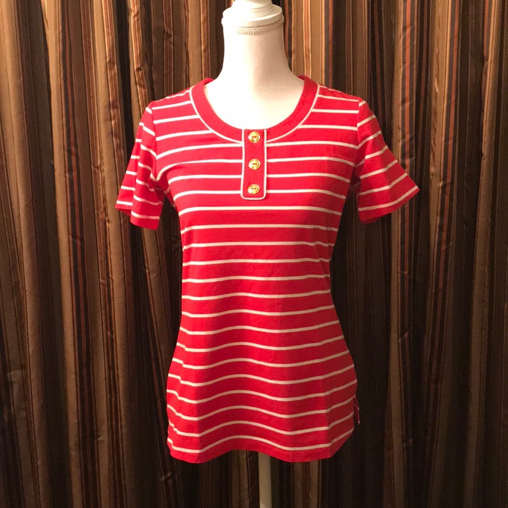Perfect Jersey, Henley style, Short Sleeve Tunic.